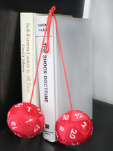 Load image into Gallery viewer, 20-Sided Plush Dice Danglers (Red) - TV_06310