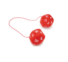 Load image into Gallery viewer, 20-Sided Plush Dice Danglers (Red) - TV_06310