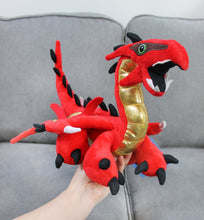 Load image into Gallery viewer, Red Dragon Plush, Large Stuffed Animal Toy, Here Be Monsters Collection