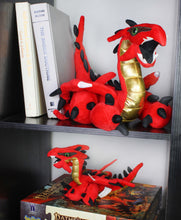Load image into Gallery viewer, Red Dragon Plush, Large Stuffed Animal Toy, Here Be Monsters Collection