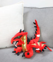 Load image into Gallery viewer, Red Dragon Plush, Large Stuffed Animal Toy, Here Be Monsters Collection
