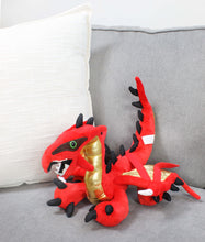 Load image into Gallery viewer, Red Dragon Plush, Large Stuffed Animal Toy, Here Be Monsters Collection