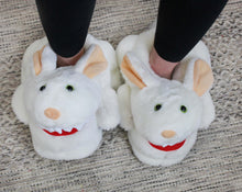 Load image into Gallery viewer, Rabbit w/Big Pointy Teeth Plush Slippers from Monty Python - TV_15043
